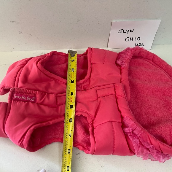 Smoochie Pooch puffer hot pink coat size Med - Picture 3 of 5